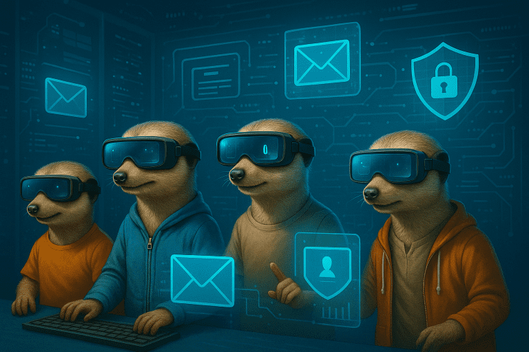 suricates qui analysent les emails